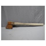 Rustic Wood-Handled Hatchet with Patina