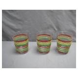 Fiesta Glassware with Colorful Striped Design