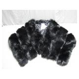 Black Faux Fur Stole with Tags