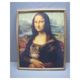 Framed Mona Lisa Parody With Cat