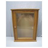 Compact Wooden Display Cabinet With Glass Door