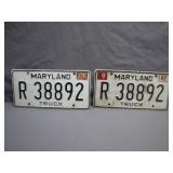 Maryland Truck License Plates