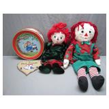 Raggedy Ann & Andy Doll Set w/ Accessories