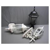 Three Exterior Wall and Post Lanterns