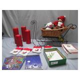 Festive Holiday Decor Collection in Sleigh Display