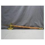 Ornate Brass-Headed Halberd Staff Replica