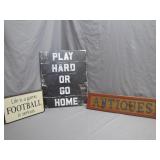 3 Decorative Wall Signs