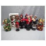 Christmas Figurines with Boxed Doll