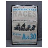 Antique Motorcycle Races Poster