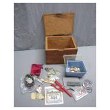 Trinkets in Wooden Chest