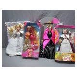 Four Boxed Barbie Dolls