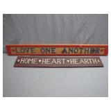 Two Wooden Motto Plaques