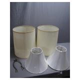 4 Assorted Lampshades and Harps