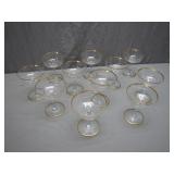 Coupe Glasses with Gold Rim