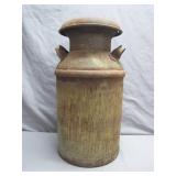 Metal Milk Can with Lid and Side Handles