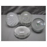 Four Glass Paperweights