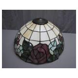 Stained Glass Lamp Shade With Floral Design