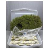 Decorative Faux Moss and Birch Lot