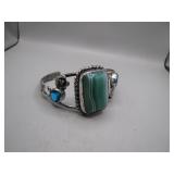 Sterling Silver Stone Bangle Bracelet