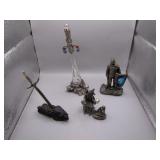 Small Mythical Figures in Pewter