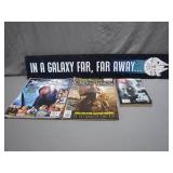 Star Wars Sign and LOTR Collectibles Lot