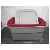 Sterilite 122 Qt Plastic Storage Bin Set