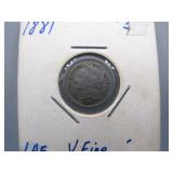1881 3ï¿½ Nickel Dime