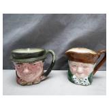 Occupied Japan Toby-Style Face Jugs