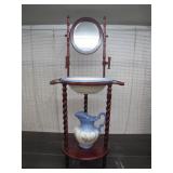 Turn-of-the-Century Washstand w/ Basin & Pitcher