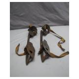 Antique Ice Skates with Adjustable Straps