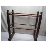Wooden Blanket Rack With Turned Rails