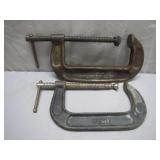 Two Heavy-Duty C-Clamps