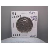 1937-P Walking Liberty Silver Half Dollar