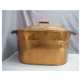 Antique Copper Wash Boiler with Lid
