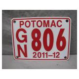 Potomac GN 806 2011-12 License Plate