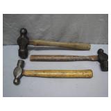 3 Ball-Peen Hammers With Maker Marks