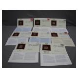 22kt Gold First Day Issue Stamps with COAs