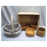 Woven Baskets with Fabric Liner
