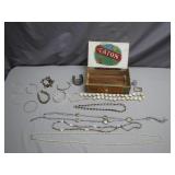 Costume Jewelry with Caton Box