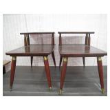 Mid-Century End Tables With Tapered Legs