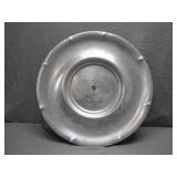 Large Aluminum Serving Tray with Etched Design