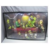 Framed Big Chris Art Monster Poker Print