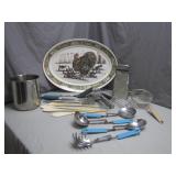 Turkey Serving Platter and Utensil Set