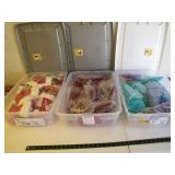 Holiday Decor Items in Bins