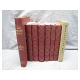Seven Classic Hardcover Books with Designs