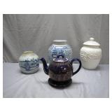 Ceramic Jars and Teapot