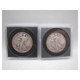 1943 & 1944 Walking Liberty Half Dollars