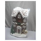 Christmas-Themed Light-Up Gingerbread House