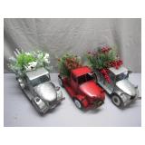 3 Holiday-Themed Metal Trucks