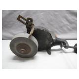 Hand-Cranked Bench-Mounted Grinding Tool
